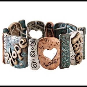 Hope and Faith Inspirational Stretch Bracelet NWT